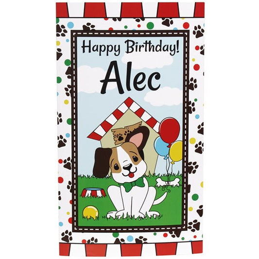 Little Dog Birthday Centerpiece, 10 inch Editable PDF Printable by Birthday Direct