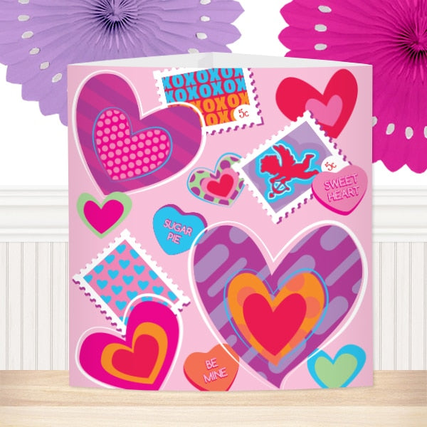 Valentine Hearts Party Centerpiece, 8.5x11 Printable PDF by Birthday Direct