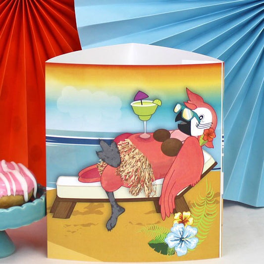 Parrot in Paradise Party Centerpiece, 8.5x11 Printable PDF by Birthday Direct