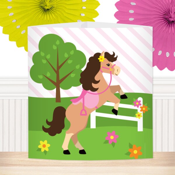 Playful Pony Party Centerpiece, 8.5x11 Printable PDF by Birthday Direct