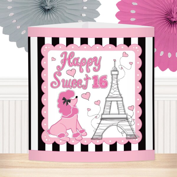 Paris Ooh La La Birthday Centerpiece, 8.5x11 Printable PDF by Birthday Direct