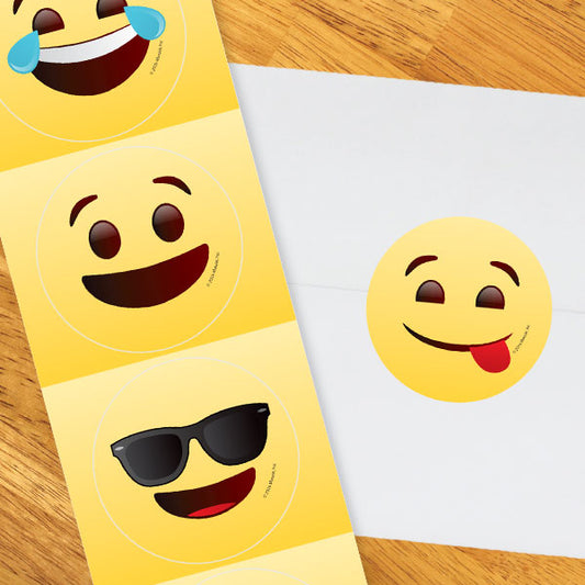 Emoji Party 2-in Circle, 8.5x11 Printable PDF by Birthday Direct