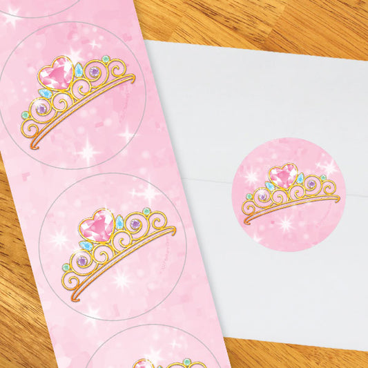 Princess Jewels Party 2-in Circle, 8.5x11 Printable PDF by Birthday Direct