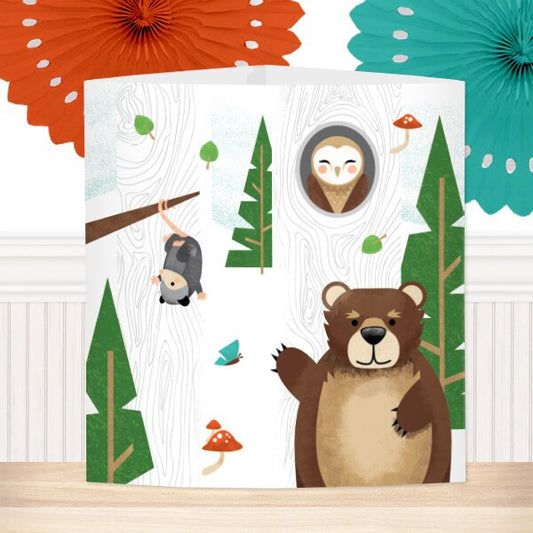 Wild Woodland Party Centerpiece, 8.5x11 Printable PDF by Birthday Direct