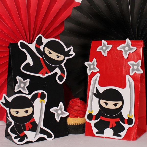 Little Ninja Party Cutout Decorations, Printable PDF by Birthday Direct