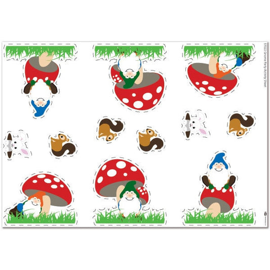 Woodland Gnome Party Decoration-Activity, 8.5x11-in Sheets, Printable PDF by Birthday Direct