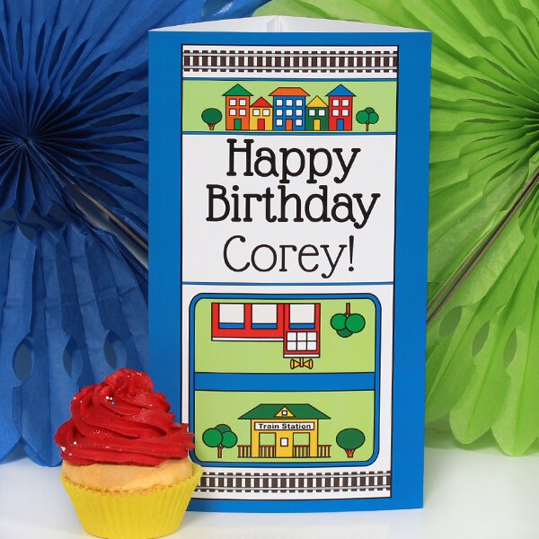 Main Street Birthday Centerpiece, 10 inch Editable PDF Printable by Birthday Direct