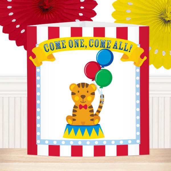 Big Top Circus Party Centerpiece, 8.5x11 Printable PDF by Birthday Direct