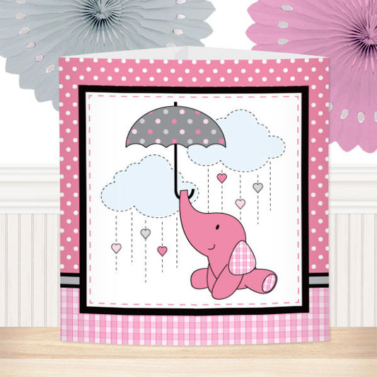 Elephant Pink Baby Shower Centerpiece, 8.5x11 Printable PDF by Birthday Direct