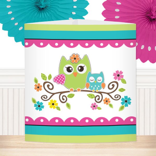 Little Owl Baby Shower Centerpiece, 8.5x11 Printable PDF by Birthday Direct