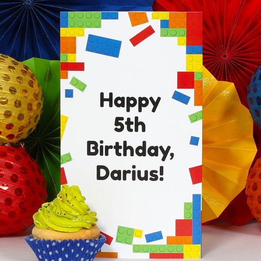 Building Blocks Party Centerpiece, 10 inch Editable PDF Printable by Birthday Direct