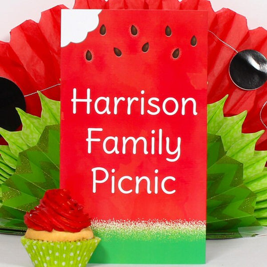 Watermelon Party Centerpiece, 10 inch Editable PDF Printable by Birthday Direct