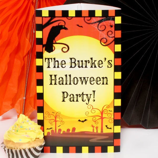 Halloween Vintage Party Centerpiece, 10 inch Editable PDF Printable by Birthday Direct