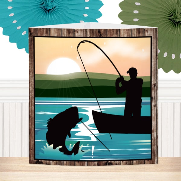 Bass Fishing Party Centerpiece, 8.5x11 Printable PDF by Birthday Direct