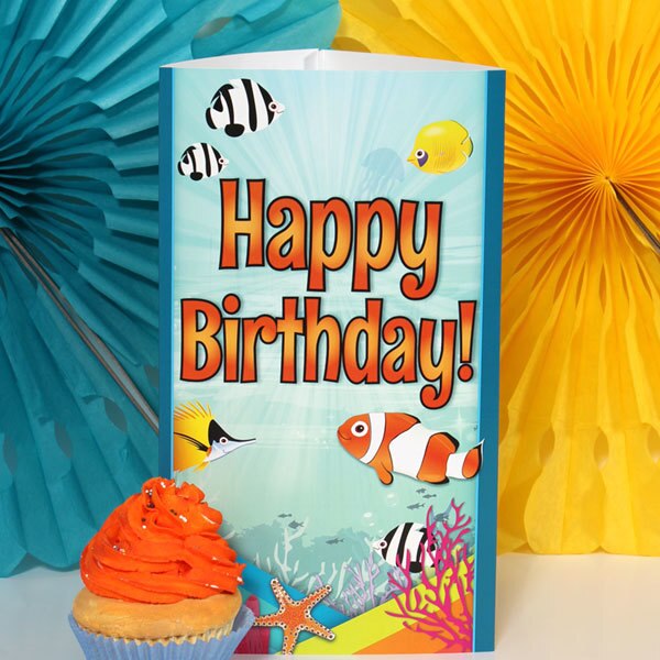 Clown Fish Birthday Centerpiece PDF Printable by Birthday Direct