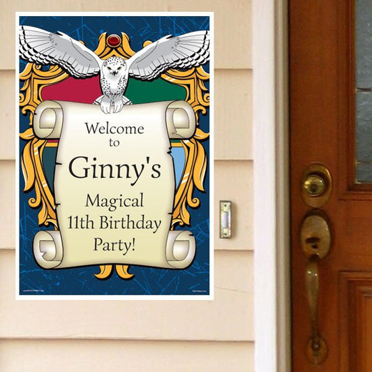 Wizard School Party Door Greeter, Editable PDF Printable by Birthday Direct