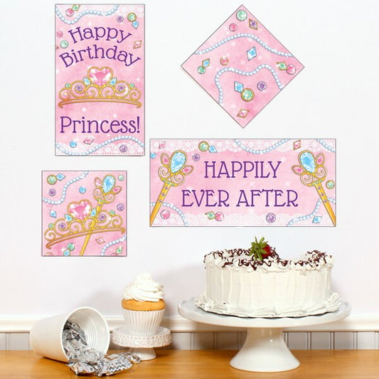 Princess Jewels Birthday Sign Cutouts Wall Decoration, 8.5x11 Printable PDF by Birthday Direct