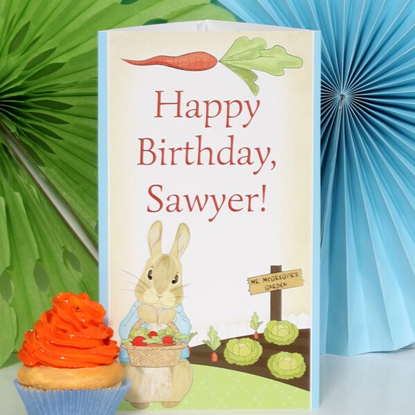 Peter Rabbit Party Centerpiece, 10 inch Editable PDF Printable by Birthday Direct