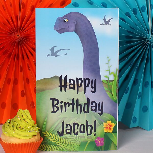 Dinosaur Prehistoric Party Centerpiece, 10 inch Editable Canva Template by Birthday Direct