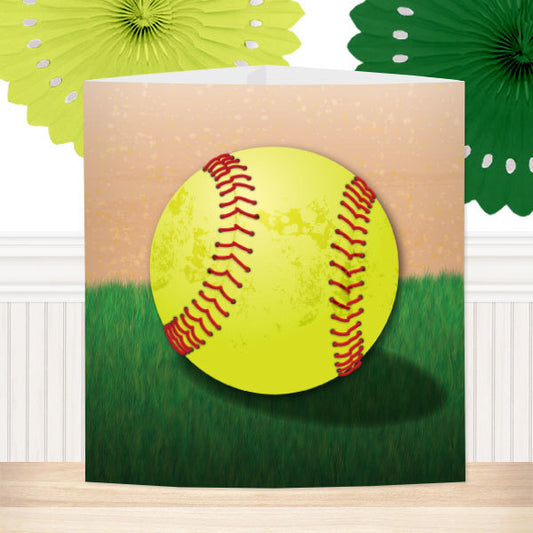 Softball Party Centerpiece, 8.5x11 Printable PDF by Birthday Direct