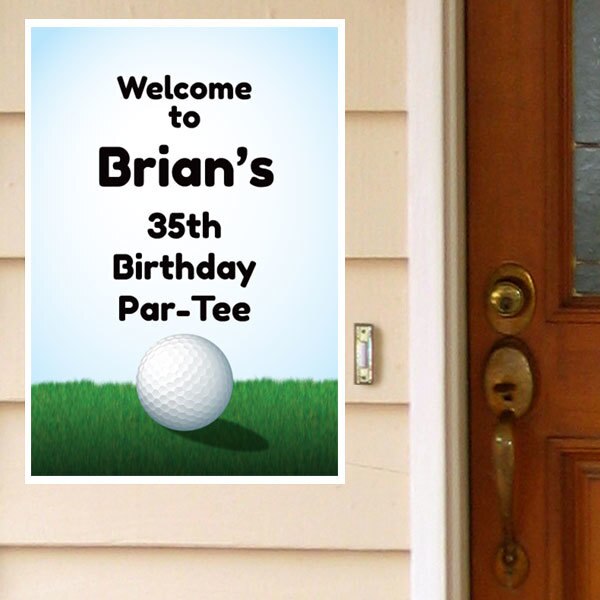 Golf Party Welcome Sign, Editable Canva Template by Birthday Direct