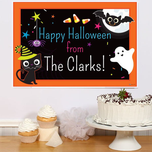 Halloween Spooky Smiles Party Sign, Editable PDF Printable by Birthday Direct