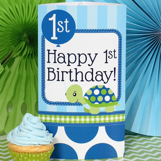 Little Turtle 1st Birthday Centerpiece PDF Printable by Birthday Direct