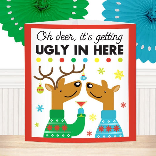 Christmas Ugly Sweater Party Centerpiece, 8.5x11 Printable PDF by Birthday Direct