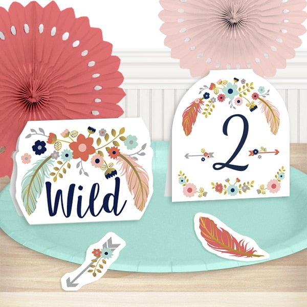 Boho 2nd Birthday Table Decoration, Printable, Digital Download by Birthday Direct