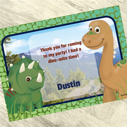 Dinosaur Friends Party Thank You, 5x7-in, Editable PDF Printable by Birthday Direct