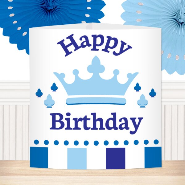 Little Prince Birthday Centerpiece, Editable Canva Template by Birthday Direct