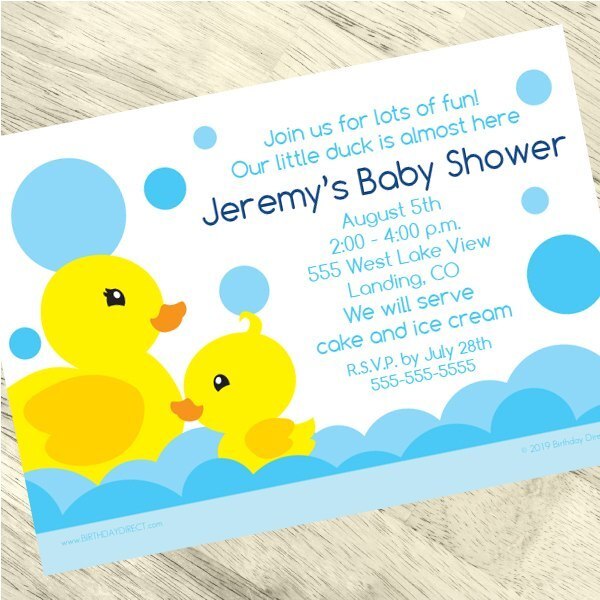 Little Ducky Baby Shower Invitation, 5x7-in, Editable PDF Printable by Birthday Direct