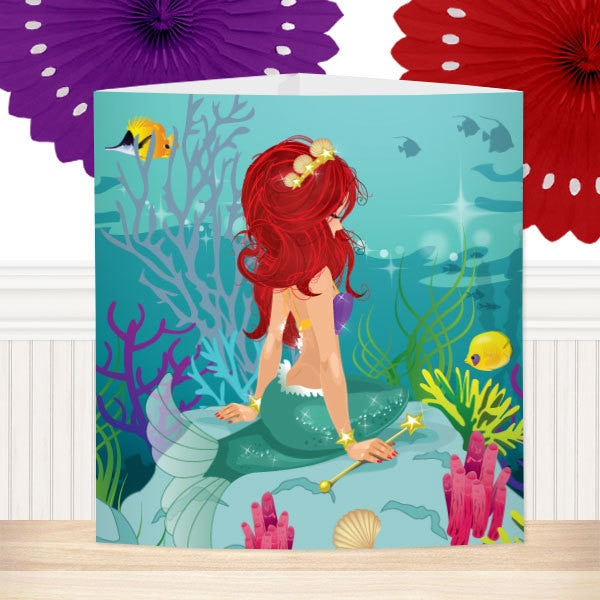 Mermaid Princess Party Centerpiece, 8.5x11 Printable PDF by Birthday Direct