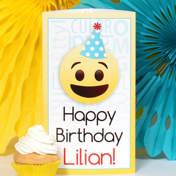 Emoji Birthday Centerpiece, 10 inch Editable PDF Printable by Birthday Direct