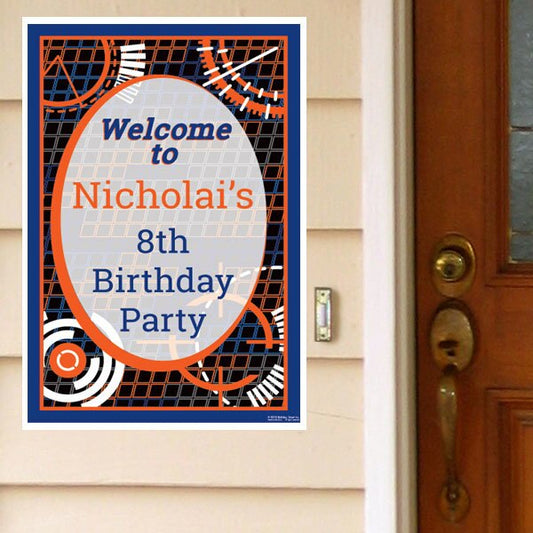 Target Blast Party Door Greeter, Editable PDF Printable by Birthday Direct