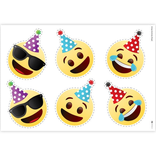 Emoji Party Decoration-Activity, 8.5x11-in Sheets, Printable PDF by Birthday Direct