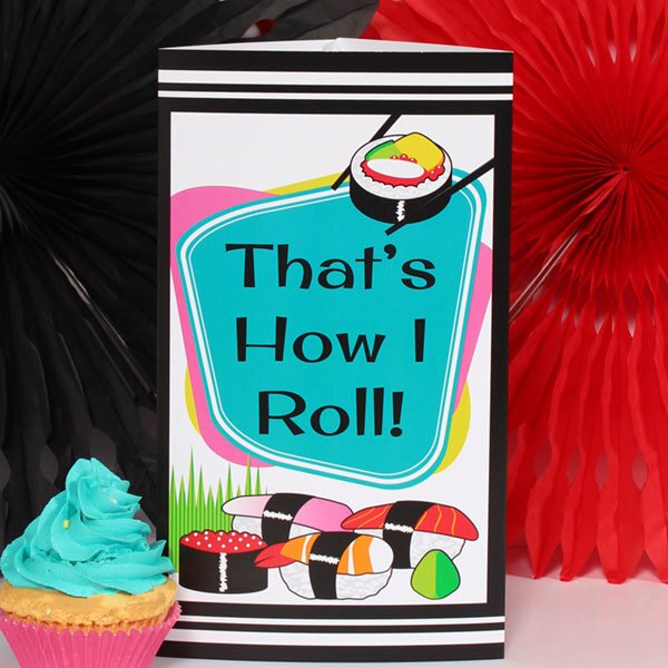 Sushi Party Centerpiece PDF Printable by Birthday Direct