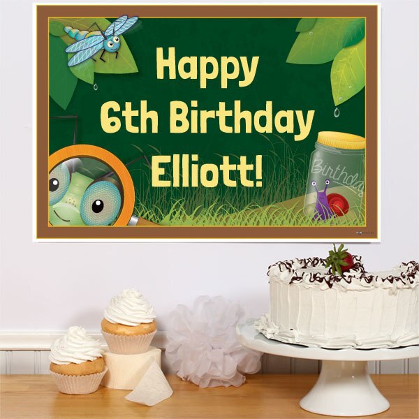 Bugs and Insects Party Sign, Editable PDF Printable by Birthday Direct