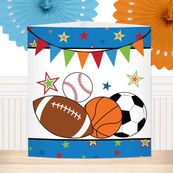 Little Sport Party Centerpiece, 8.5x11 Printable PDF by Birthday Direct