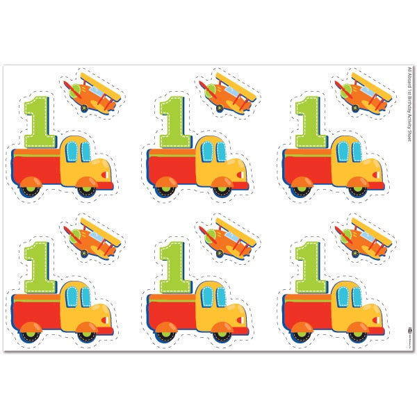 All Aboard 1st Birthday Decoration-Activity, 8.5x11-in Sheets, Printable PDF by Birthday Direct