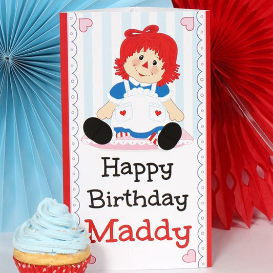 Raggedy Ann Party Centerpiece, 10 inch Editable PDF Printable by Birthday Direct