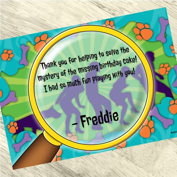 Spooky Crew Party Thank You, 5x7-in, Editable PDF Printable by Birthday Direct