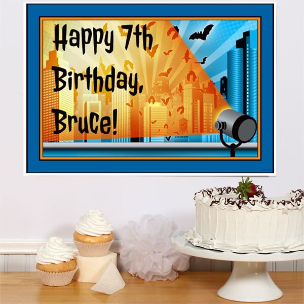 Gothic City Party Sign, Editable PDF Printable by Birthday Direct