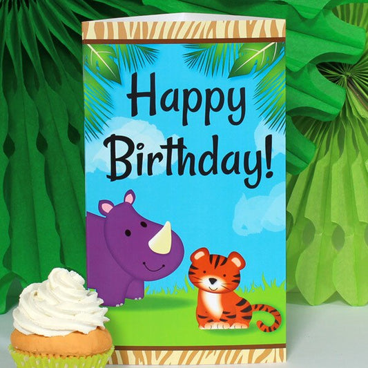 Jungle Animals Birthday Centerpiece PDF Printable by Birthday Direct