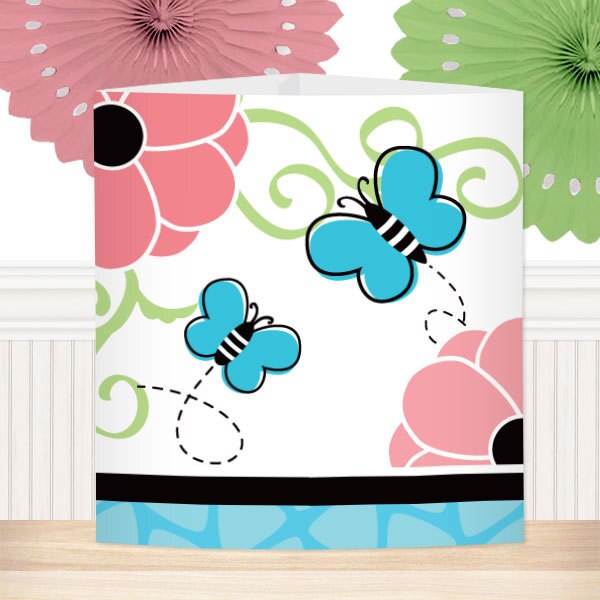 Little Butterfly Party Centerpiece, 8.5x11 Printable PDF by Birthday Direct