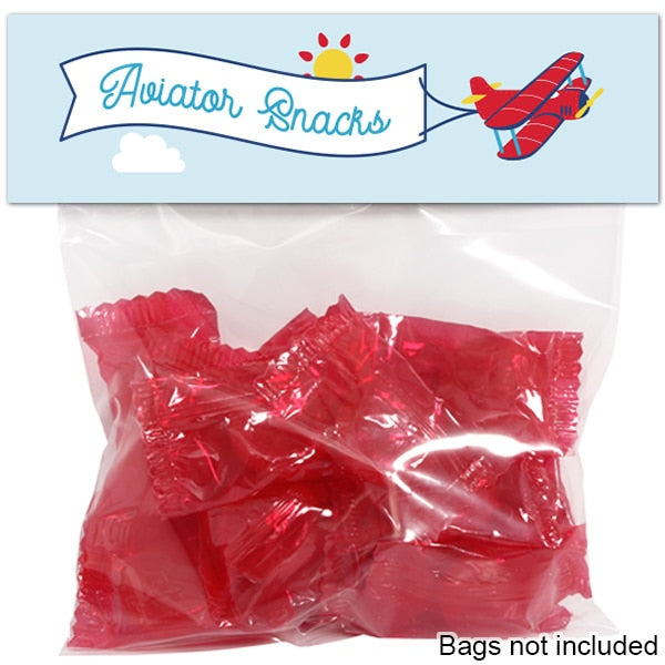 Vintage Airplane Party Treat Bag Topper, Printable Digital Download by Birthday Direct