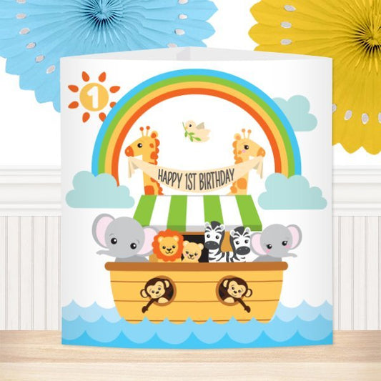 Noah's Ark 1st Birthday Centerpiece, 8.5x11 Printable PDF by Birthday Direct