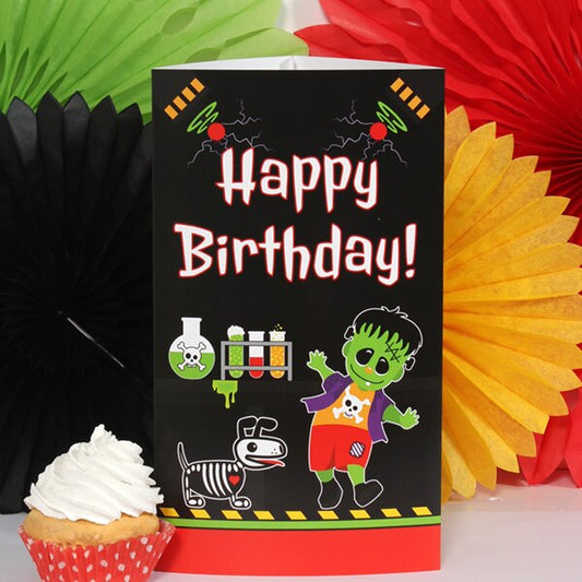 Mad Slime Scientist Little Frankie Birthday Centerpiece PDF Printable by Birthday Direct