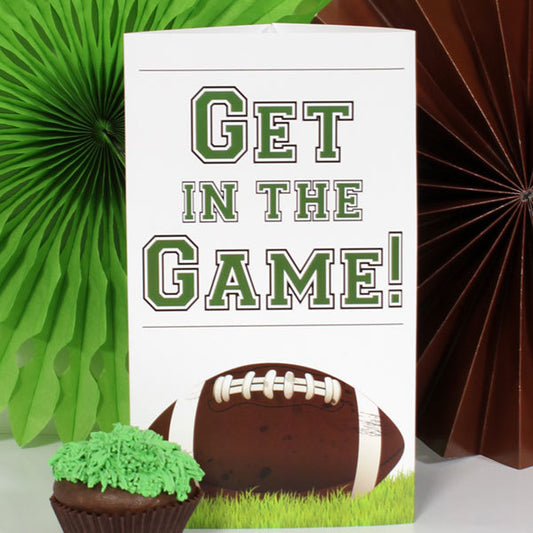 Football Party Centerpiece PDF Printable by Birthday Direct