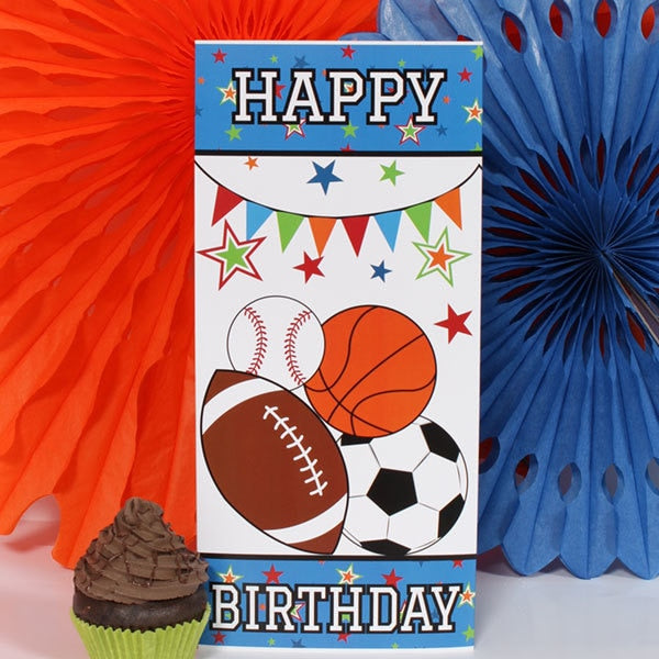 Little Sport Birthday Centerpiece PDF Printable by Birthday Direct